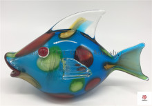Colorful Big Fish Glass Sculpture