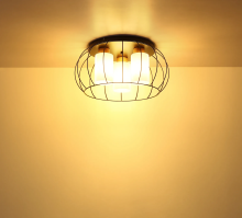 Matte Black Oak Glass Cylinder Lamp