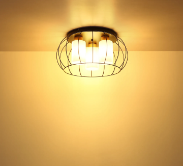 Matte Black Oak Glass Cylinder Lamp