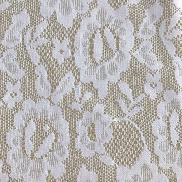 Tissu de dentelle contrecollé poly tricoté