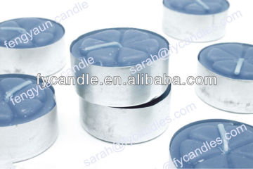 tealight candle with aluminum tin