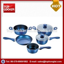 7pcs Aluminum Color Non Stick Cookware