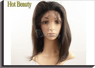 Natural Brown Remy Human Hair Glueless Full Lace Wigs No Sh