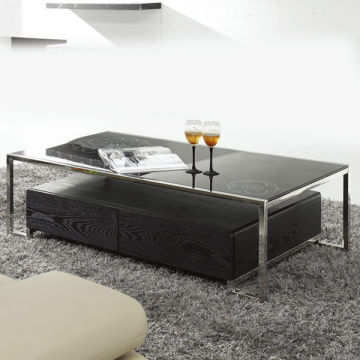 Designer Coffee Table with Tempered Glass CC-859