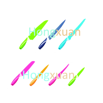 2017 Newest! 7pcs Bread Knife Slicer Knife Painted Knives Painted Coat Red Knives Kitchen Knives