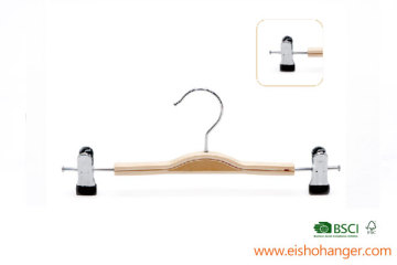 Wood Laminated Hangers With Clips