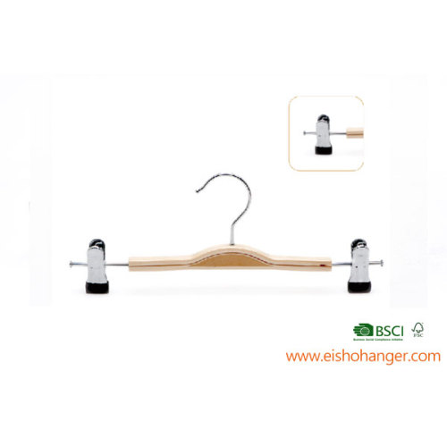 Wood Laminated Hangers With Clips