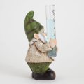 Hand Painted Gnome Rain Gauge Sculpture