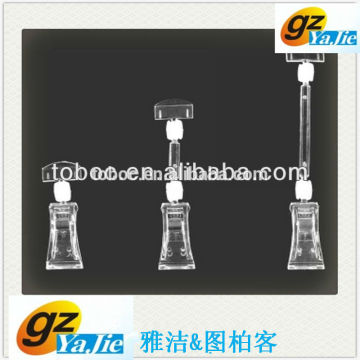 hot sale acrylic/plastic hanging display clip/clip display