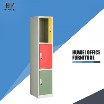 Color 3 door steel office gym cabinet locker