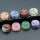 Natural gemstone recessed holder base for storing beads