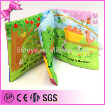 Custom fabric soft plush baby cloth book