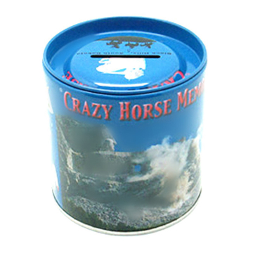 Round Save Money Coin Metal Tin Box