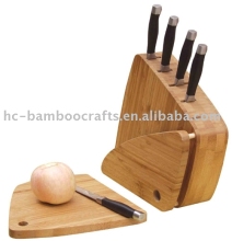 bamboo knife block
