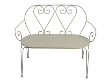 Garden Metal Heart Bench