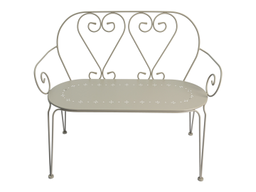 Garden Metal Heart Bench