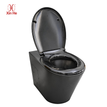 Black / Multi-Color Stainless Steel WC Wall Mounted Toilet