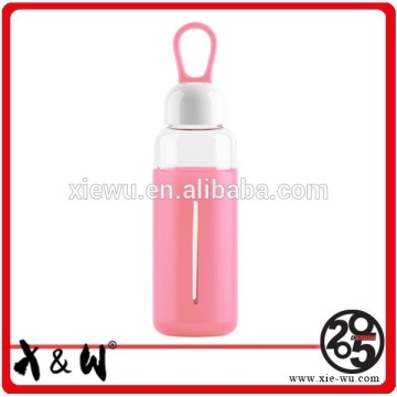 High Quality 15oz Glass Water Bottles With silicone sleeve