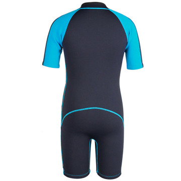 Seackin Boys Chest Zip Shorty Wetsuits 3mm