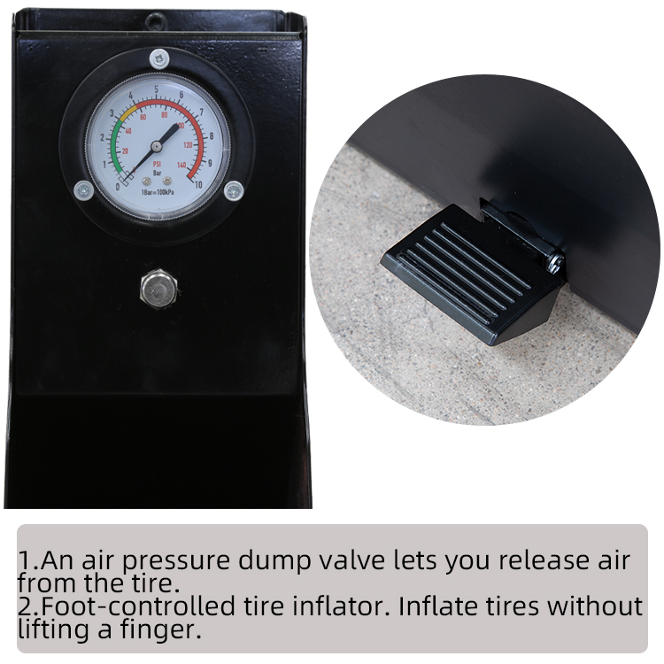 tire changer inflation gauge