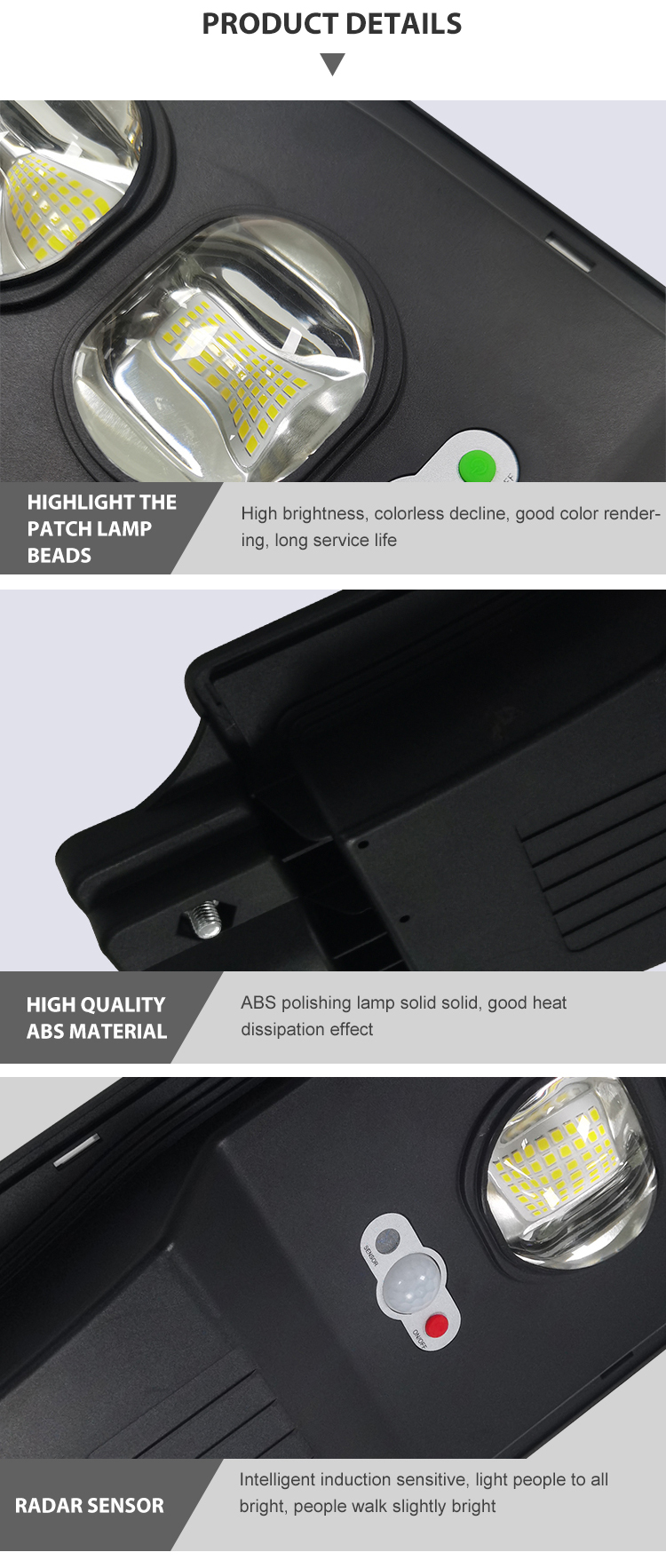 High Brightness Ip65 Outdoor Waterproof 100 150 Watt Integrated All In One Solar Led Road Lamp