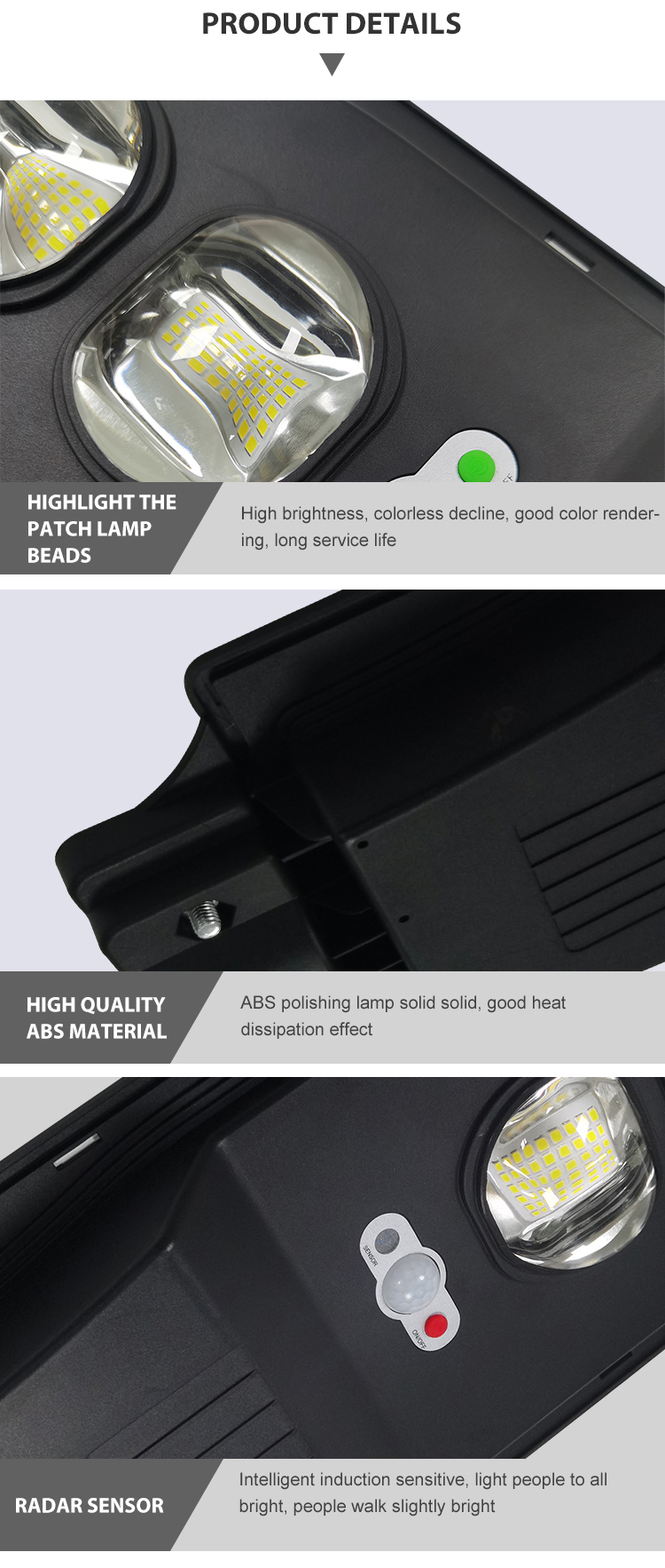 High Power COB Outdoor Ip65 Waterproof 100w 150w Integrated All In One Solar Led Street Light