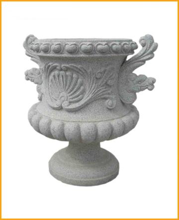 Carved Stone Flowerpots