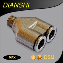 MPX Metal Push in Fittings Brass Quick Connect Air Fittings MPX Series Male Y Type Fitting
