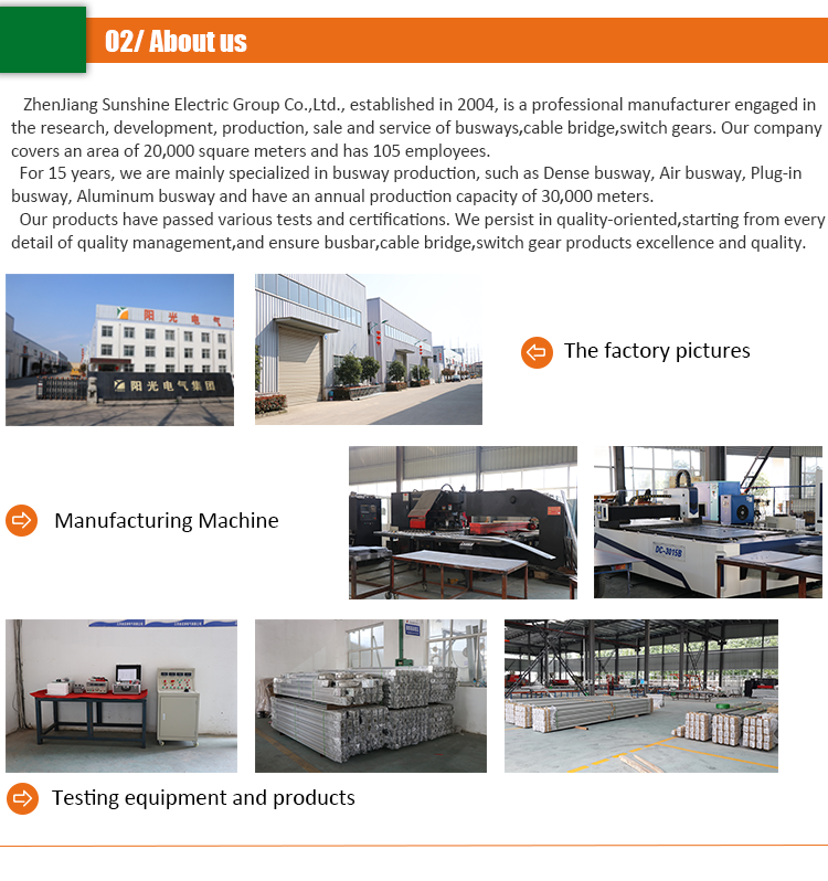 electrical equipment CCX 630A high strength enclosed aluminum busway