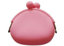 Pink Silicone Women Purses And Wallets/ Pocket Pouch / Waterproof Key Pouch