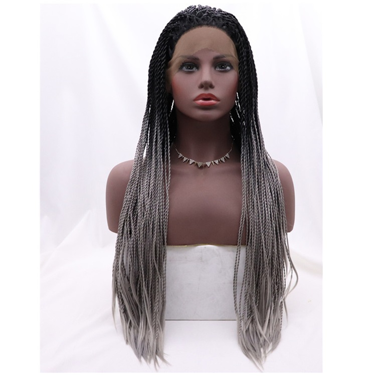 Vendors HD front lace braid wig for black women braided wigs