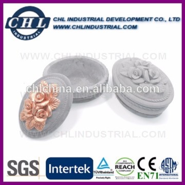 Personalized unfinished stone concrete jewelry case