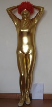 Golden Shiny Metallic Spandex Morph Costume