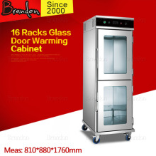 Elegant looking glass door warming cabinet / 16 racks commercial warming cabinet / useful and reliable warming cart for sale