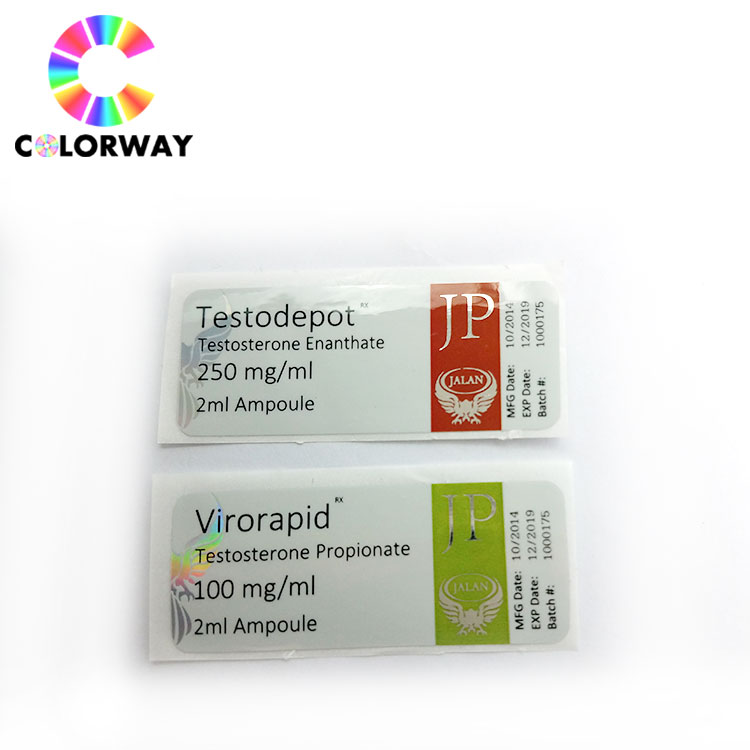 Customized printing waterproof Pharmaceutical test tube labels,vial labels