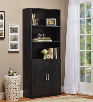 Wooden Office Room Divider Display Bookcase with Doors