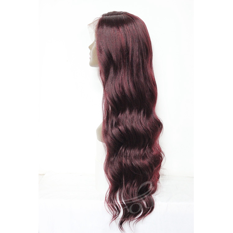 Vigorous free sample black custom color free part long wavy deep curl pre plucked full synthetic lace front wigs