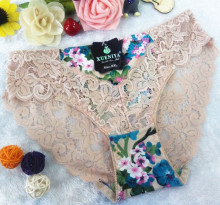 AS-6892 OEM new style wholesale underpants sexy lace women underpants with printed fabrics