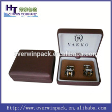 Sale rectangle metal cufflink box leather cufflink packaging box