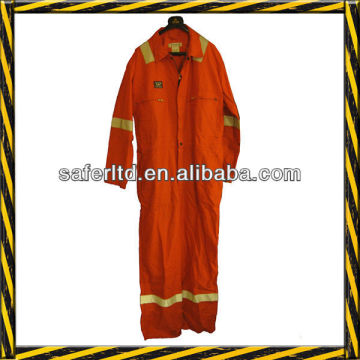 Firemen coverall fire resistant,red cotton fire resistant coverall