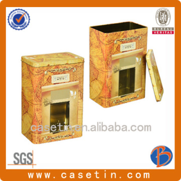cheap tea tins , large storage tins , hinged metal tins