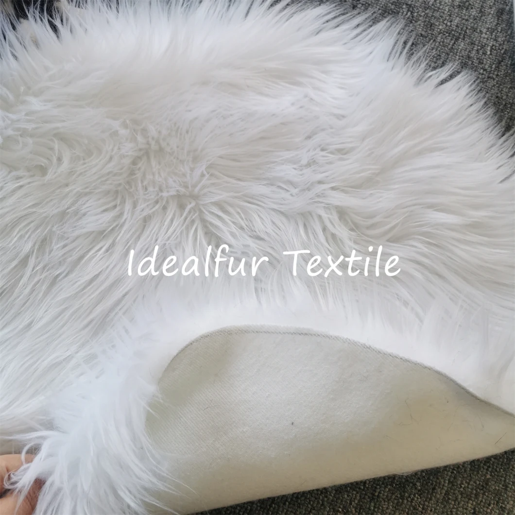 White Long Pile Fur for Carpet