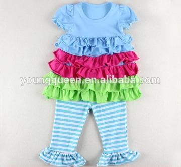 CL23 Manufacturers, summer new children suit girls short-sleeved two-piece suit
