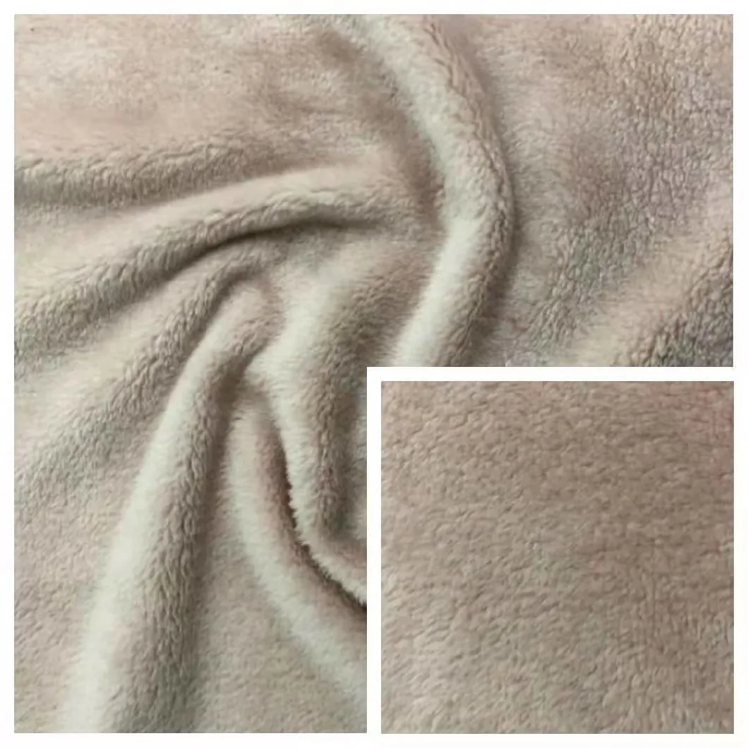 100%Polyester Double Flannel with Dyed Knitted Fabric