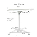 ปรับความสูง Cmputer Stand Table Mobile Lifting Desk