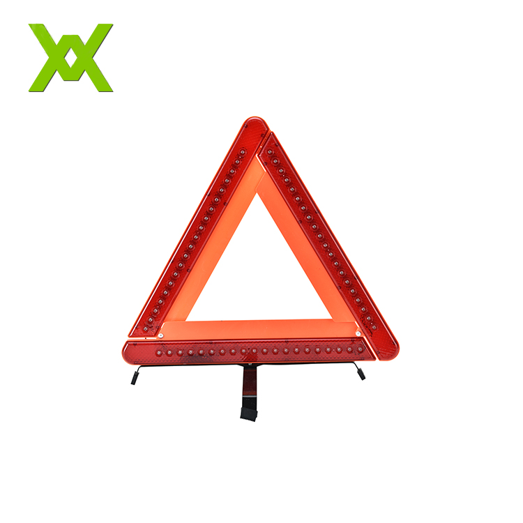 china manufacturer car accessory traffic sign PMMA sign reflector e-mark led lights warning triangle for road safety