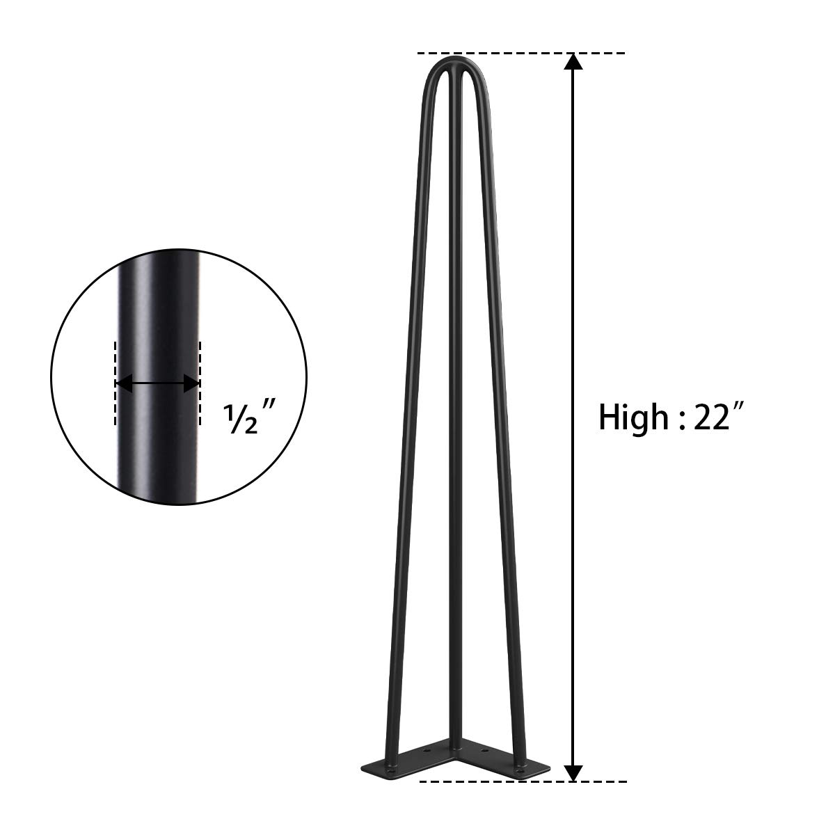 China Manufacture Metal table Hairpin Legs