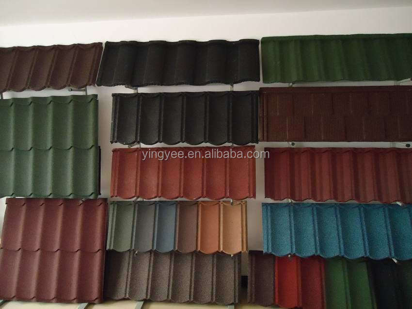 customized full Automatic colorful stone-coated metal roof tile making equipment