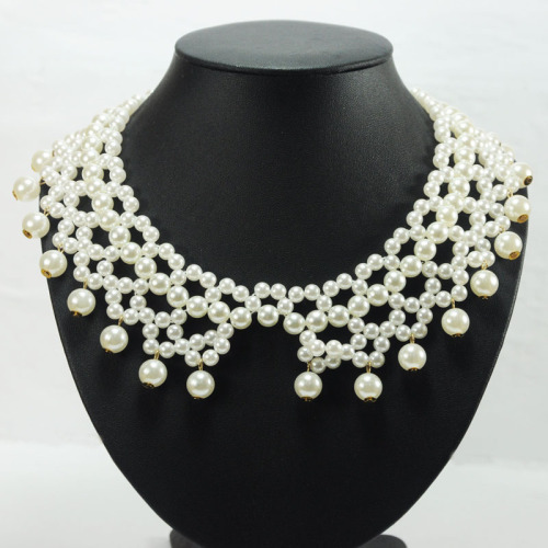 Achetez collier de perles nuptiale collier faux