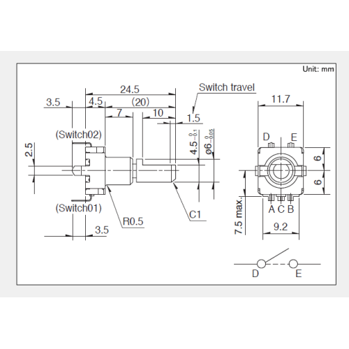 Encoder tambahan seri Ec11